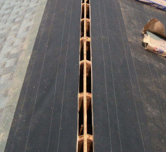 cut open for ridge vent