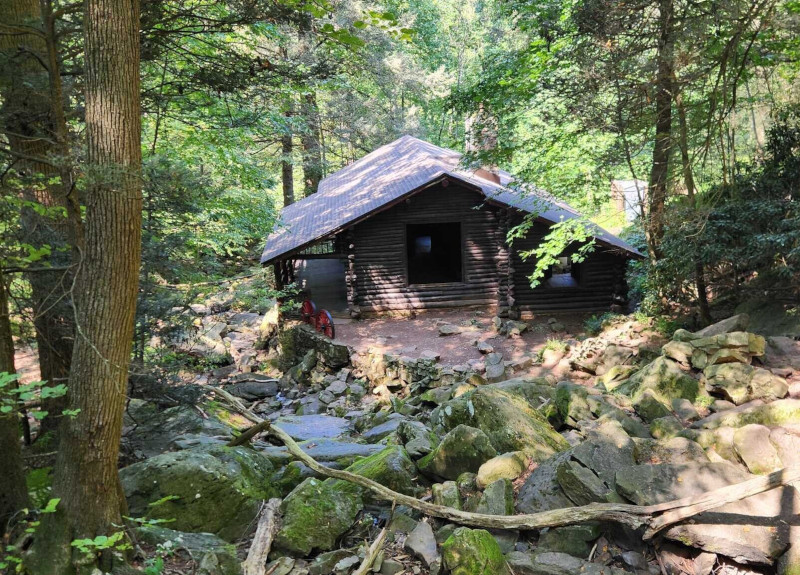 Roof repair and replacement at historic Bordner’s Cabin in Swatara State Park PA)